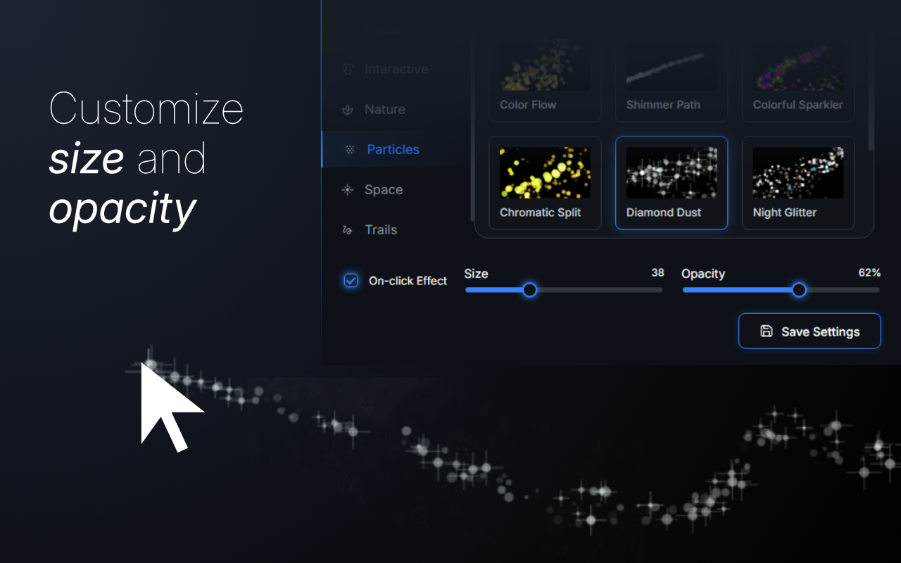 Spectrail: Spectacular Cursor Trails chrome谷歌浏览器插件_扩展第3张截图