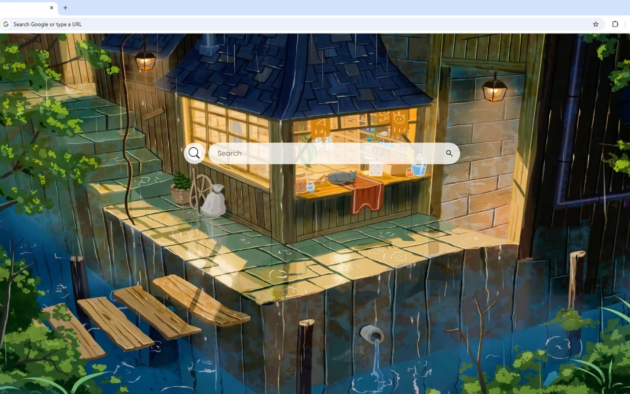 Evening Rain Live Wallpaper chrome谷歌浏览器插件_扩展第1张截图