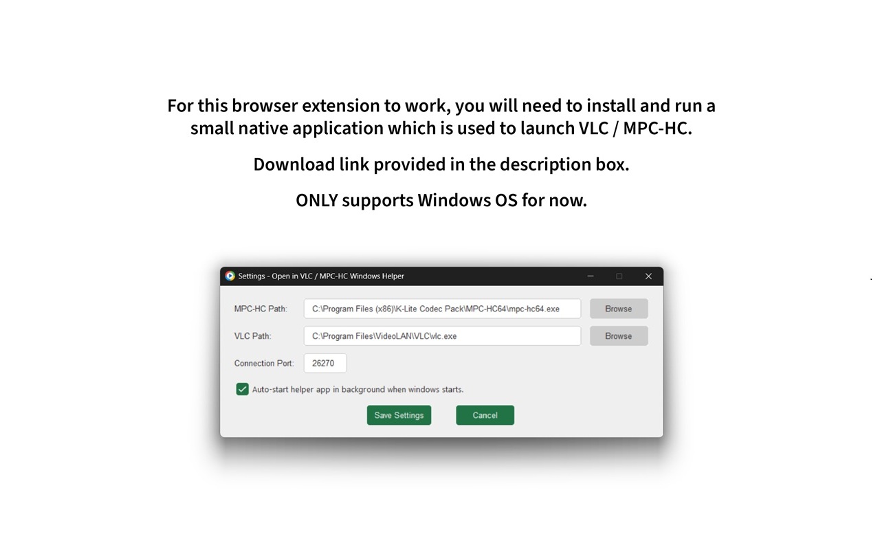 Open in VLC / MPC-HC chrome谷歌浏览器插件_扩展第4张截图