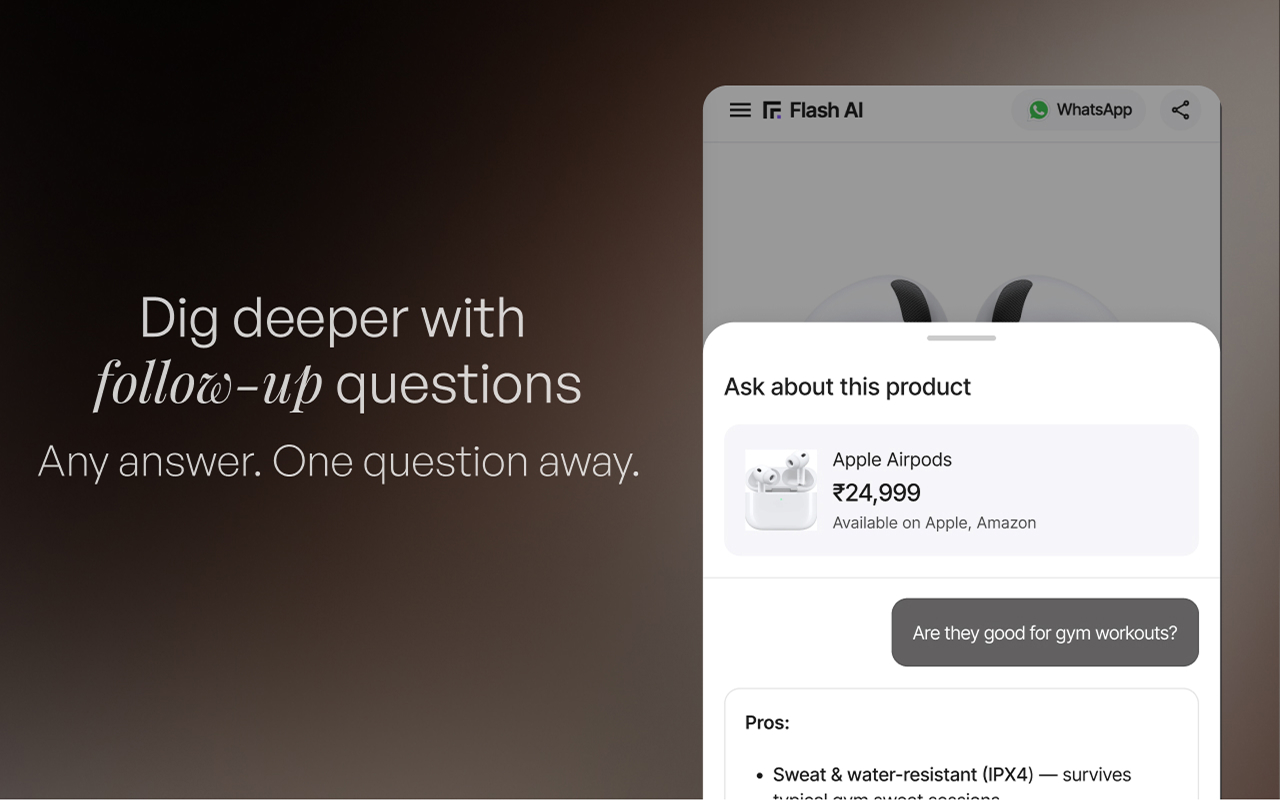 Flash AI -  Unbiased Reviews. Lowest Prices chrome谷歌浏览器插件_扩展第3张截图