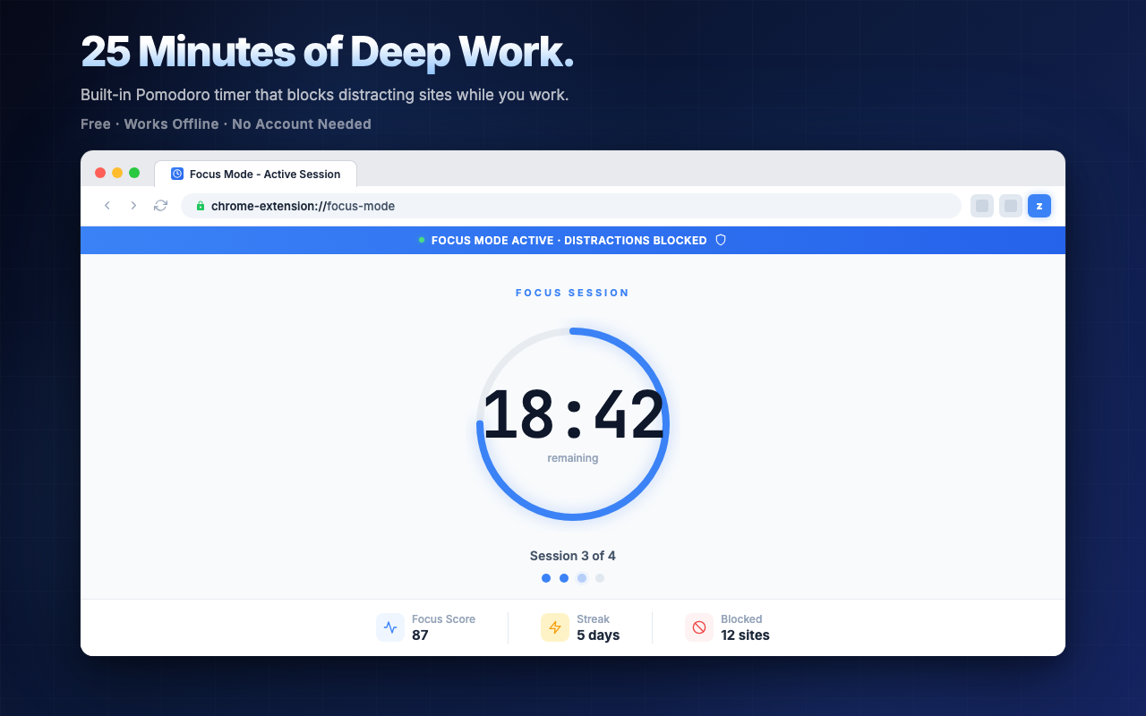Focus Mode Pro - Block Distractions | Zovo - 截图 3