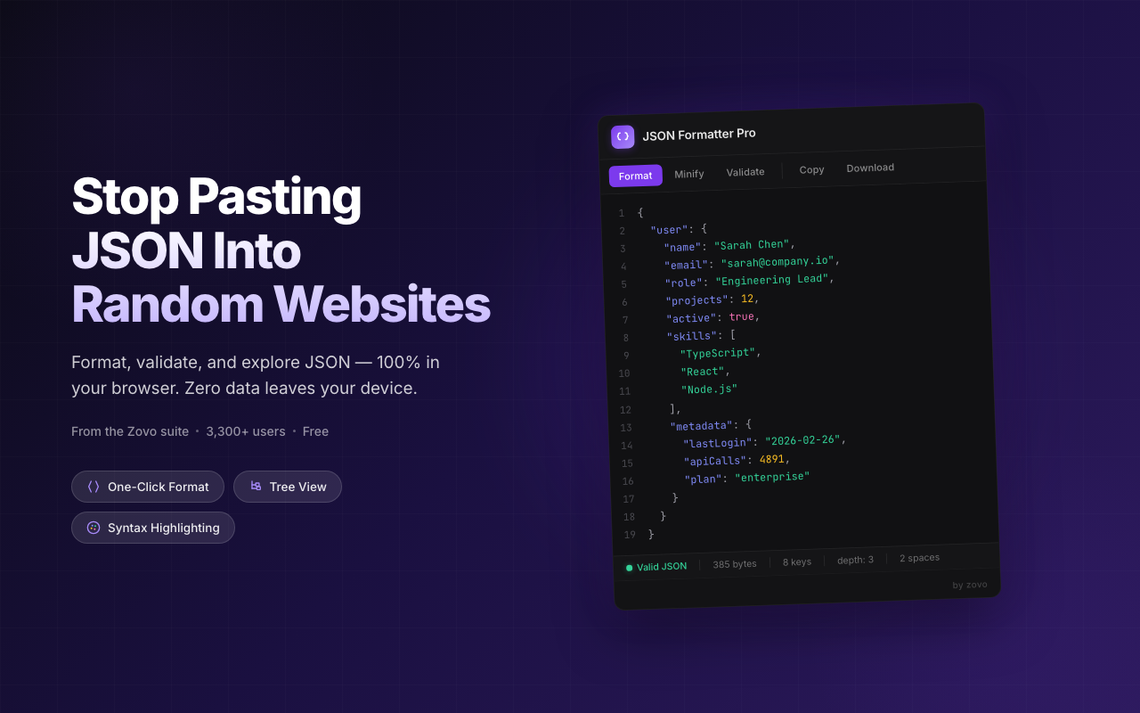 JSON Formatter Pro - 截图 2