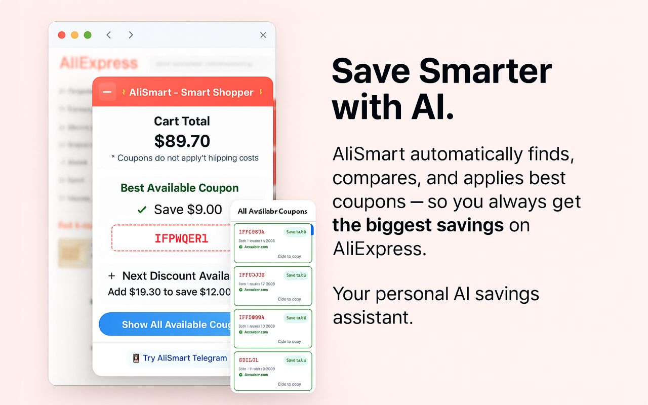 AliSmart: AliExpress AI Finder, Tracker & Coupons - 截图 2