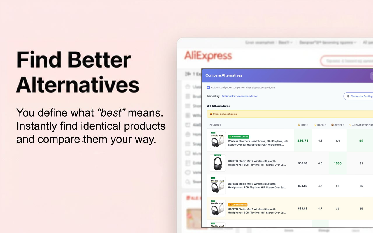 AliSmart: AliExpress AI Finder, Tracker & Coupons - 截图 5