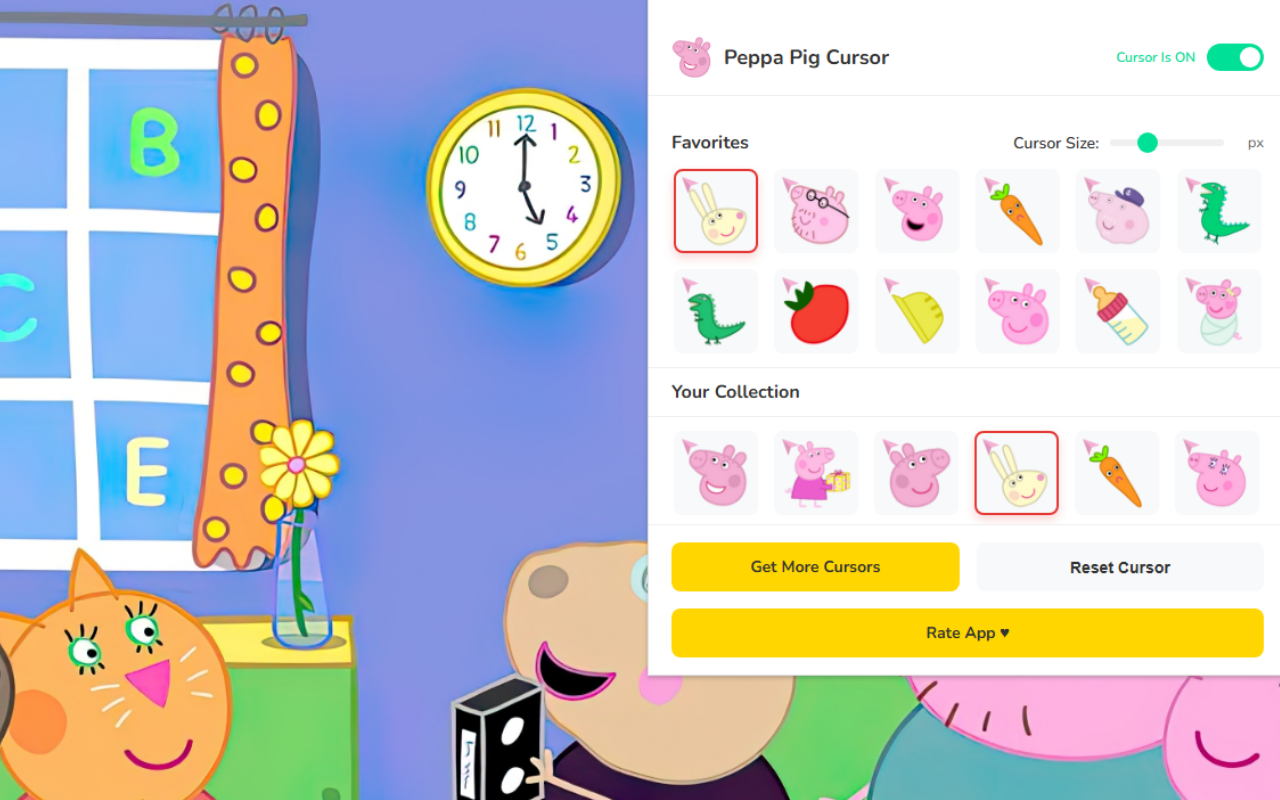 Peppa Pig Cursor ★ Custom Cursor for Chrome™ chrome谷歌浏览器插件_扩展第2张截图