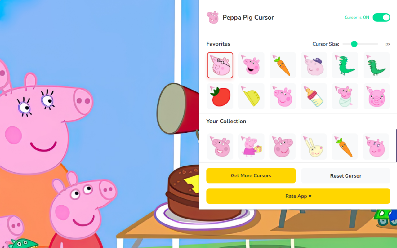 Peppa Pig Cursor ★ Custom Cursor for Chrome™ chrome谷歌浏览器插件_扩展第3张截图