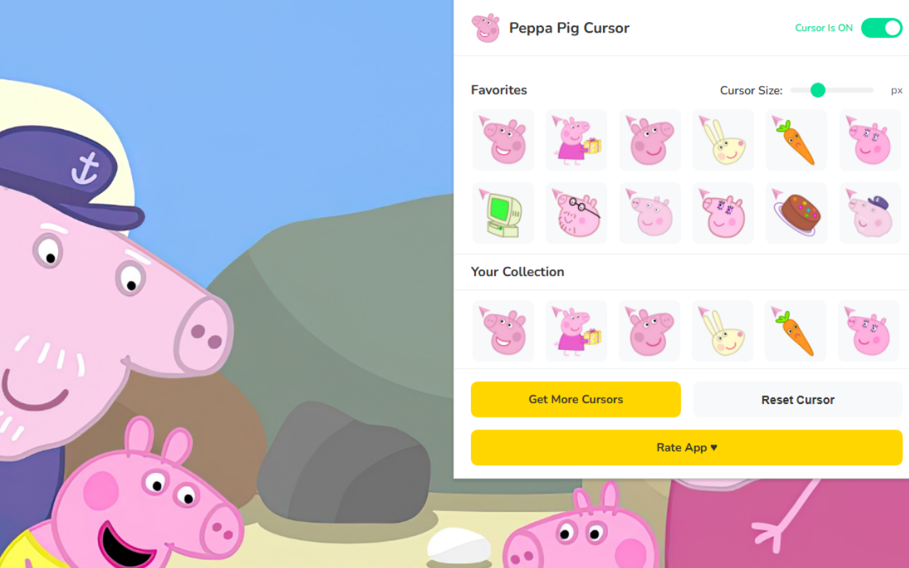 Peppa Pig Cursor ★ Custom Cursor for Chrome™ chrome谷歌浏览器插件_扩展第4张截图