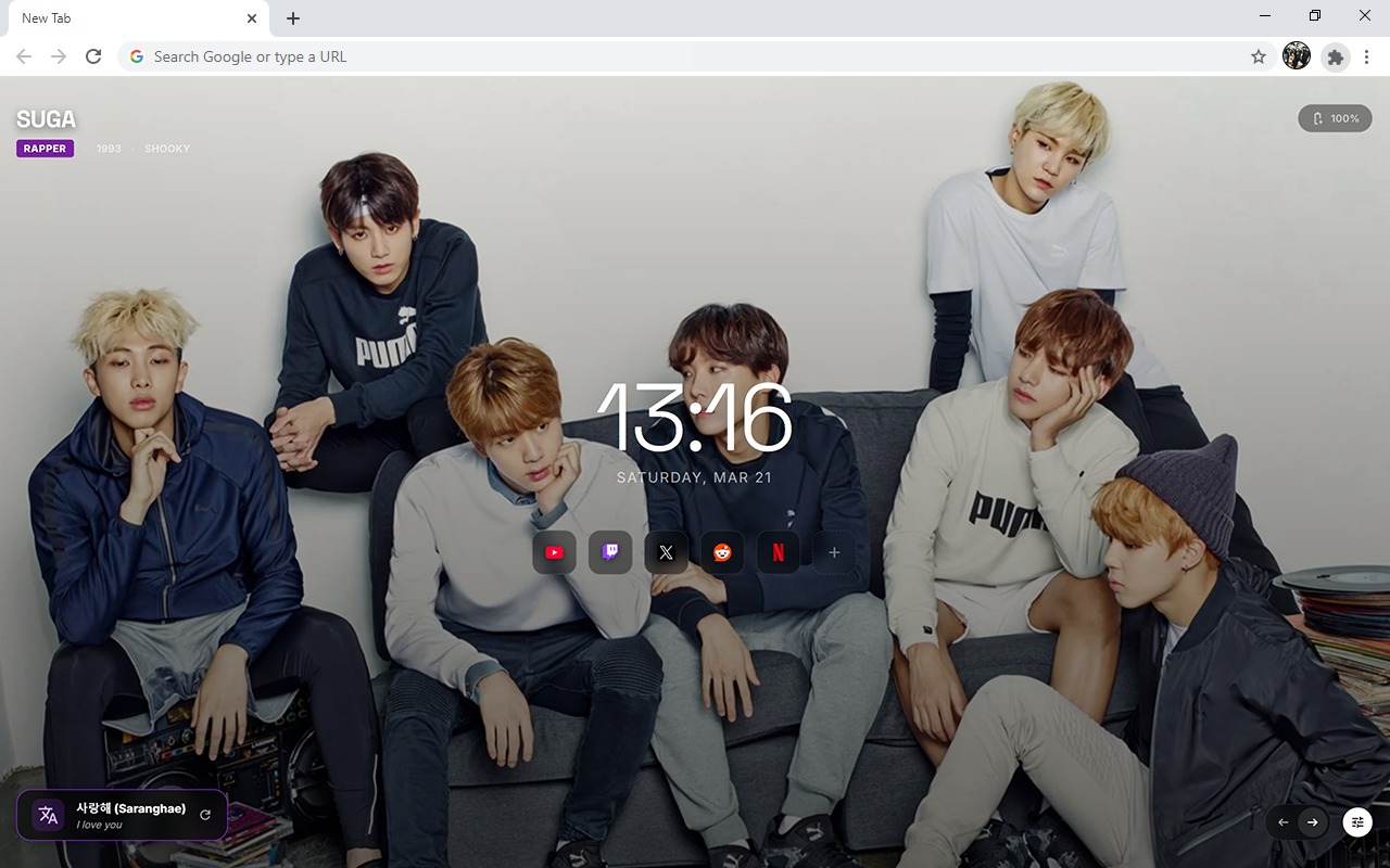 Bangtan Boys Members HD Wallpaper New Tab - 截图 3