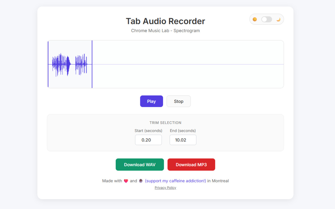 Tab Audio Recorder - 截图 3