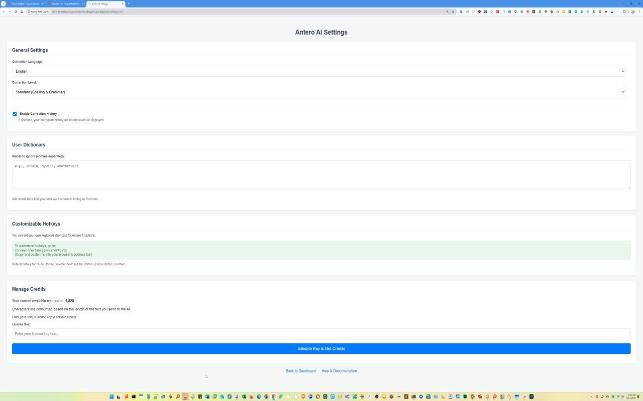 Antero AI Auto Spell Correct - 截图 2