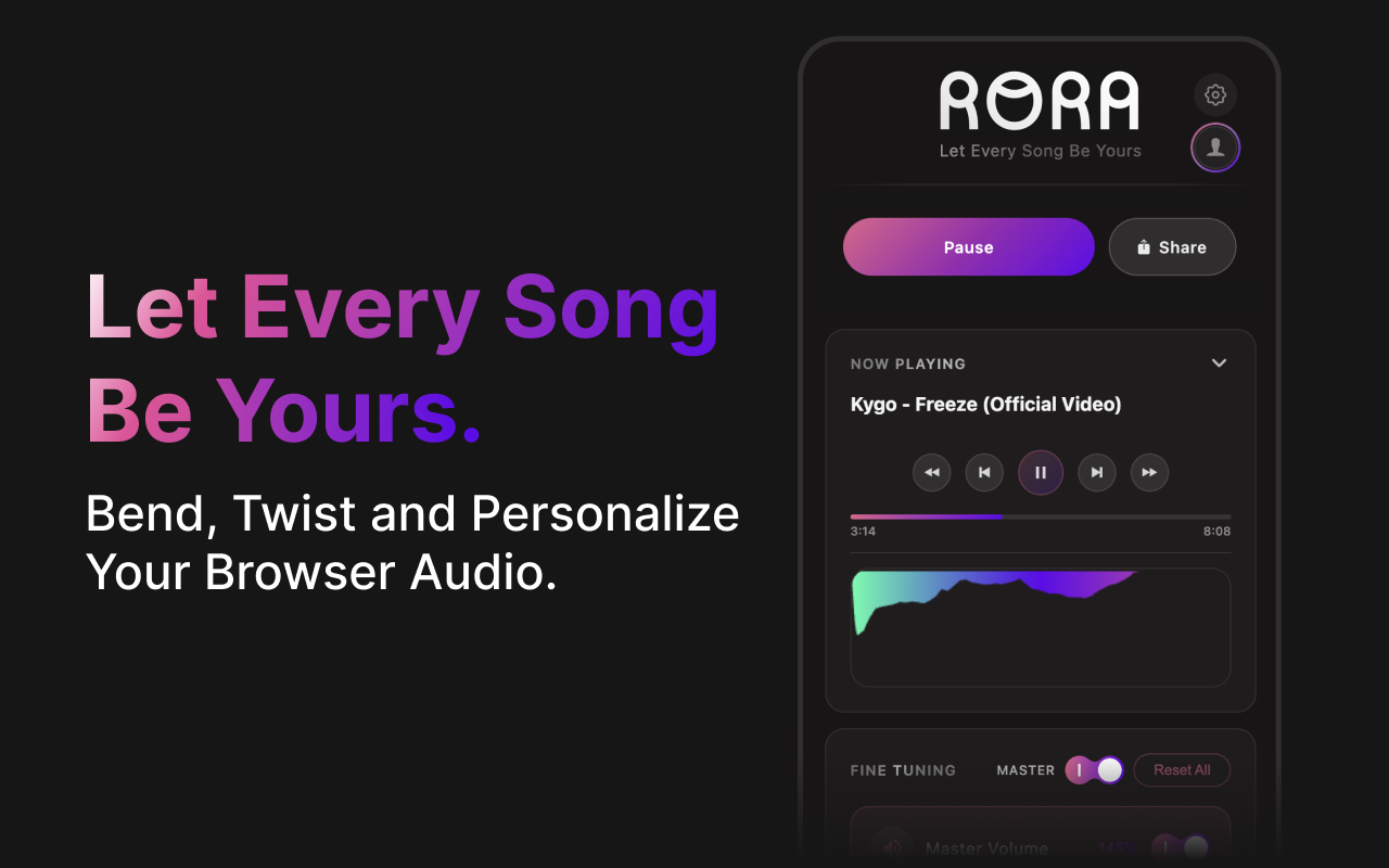 RORA - 音频过滤器、均衡器和增强器 - 截图 3