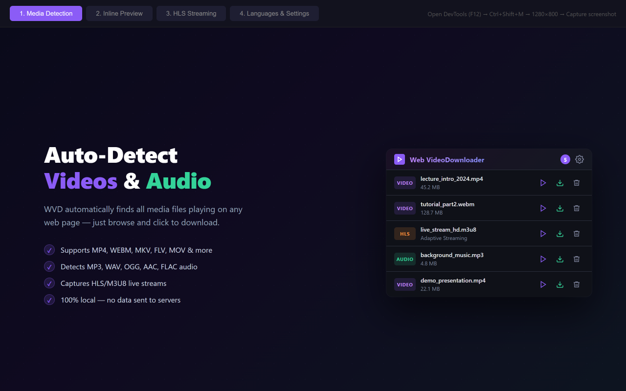 Web VideoDownloader chrome谷歌浏览器插件_扩展第2张截图