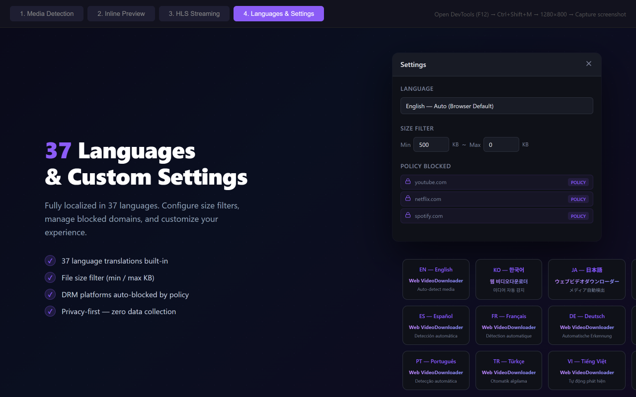 Web VideoDownloader chrome谷歌浏览器插件_扩展第3张截图