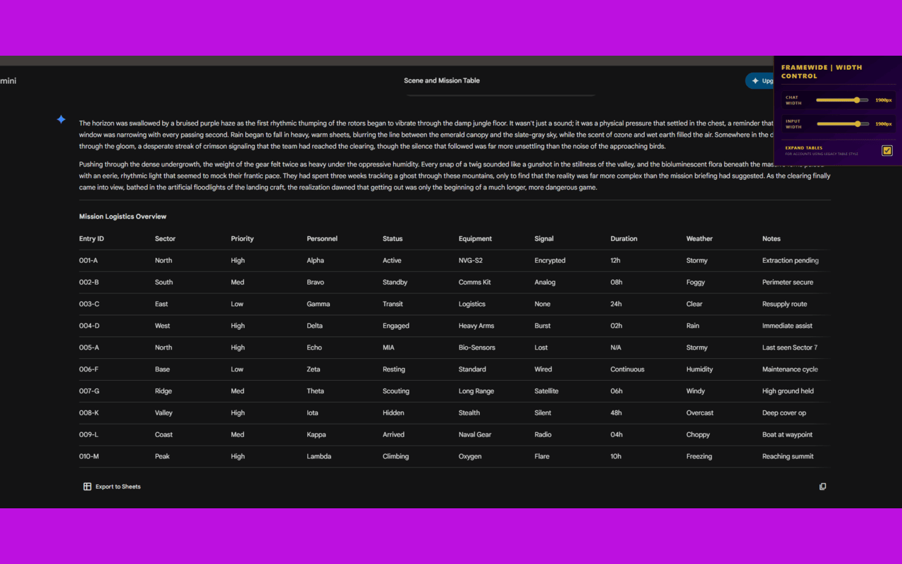 FrameWide: Gemini Width Control - 截图 2
