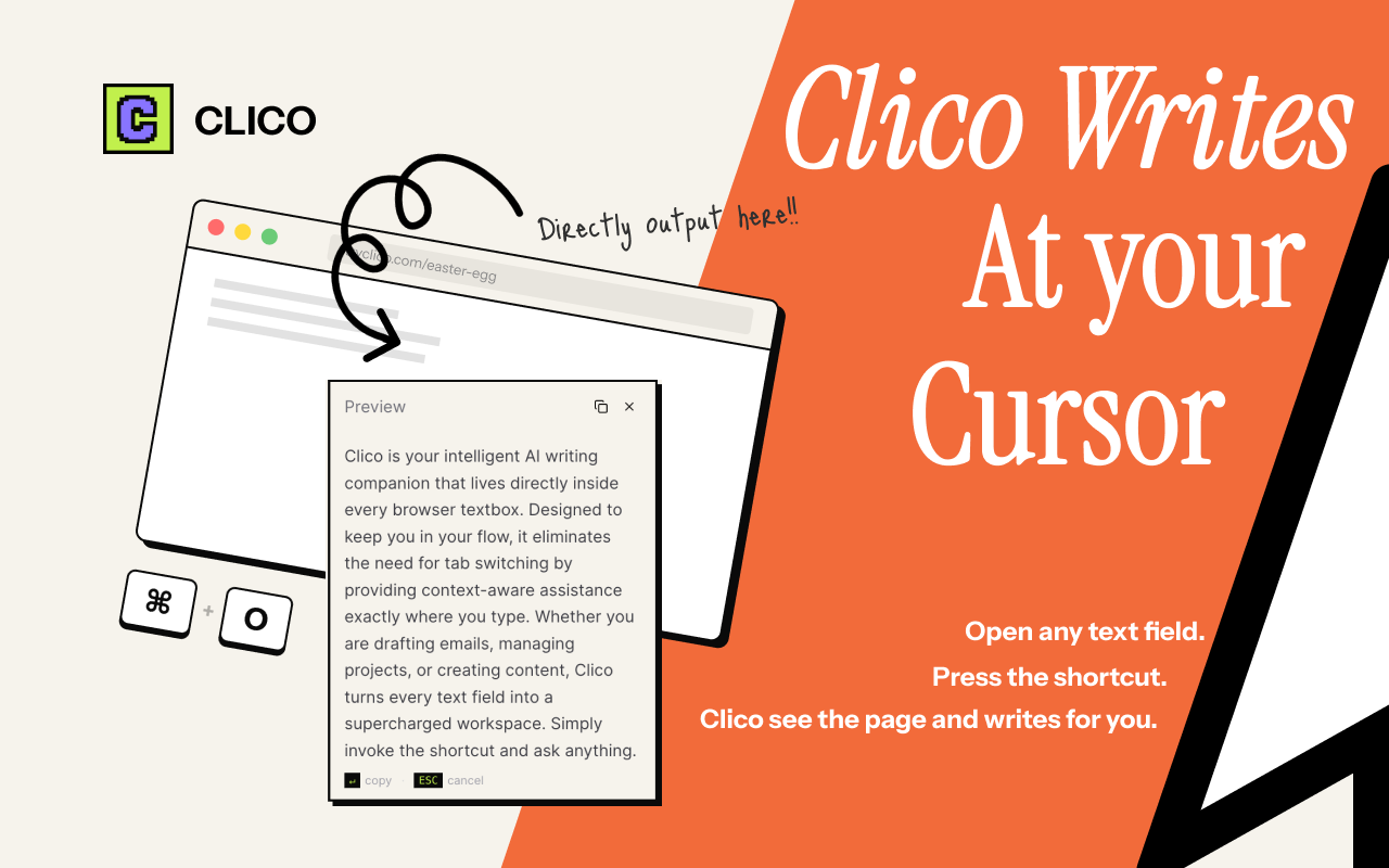 Clico: AI Writing Assistant for Every Text Box - 截图 2