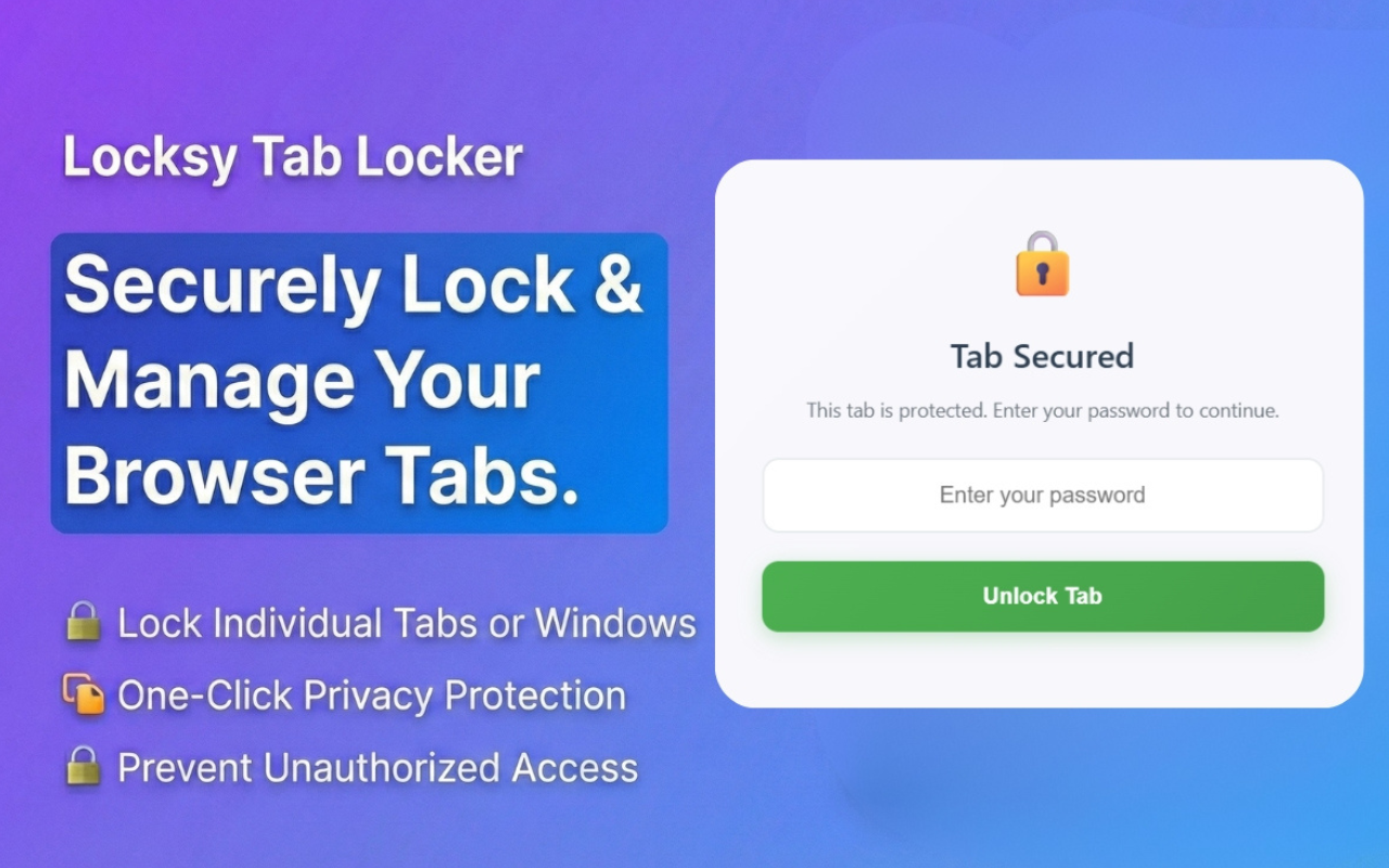 Locksy - Tab Locker & Password Protection - 截图 5