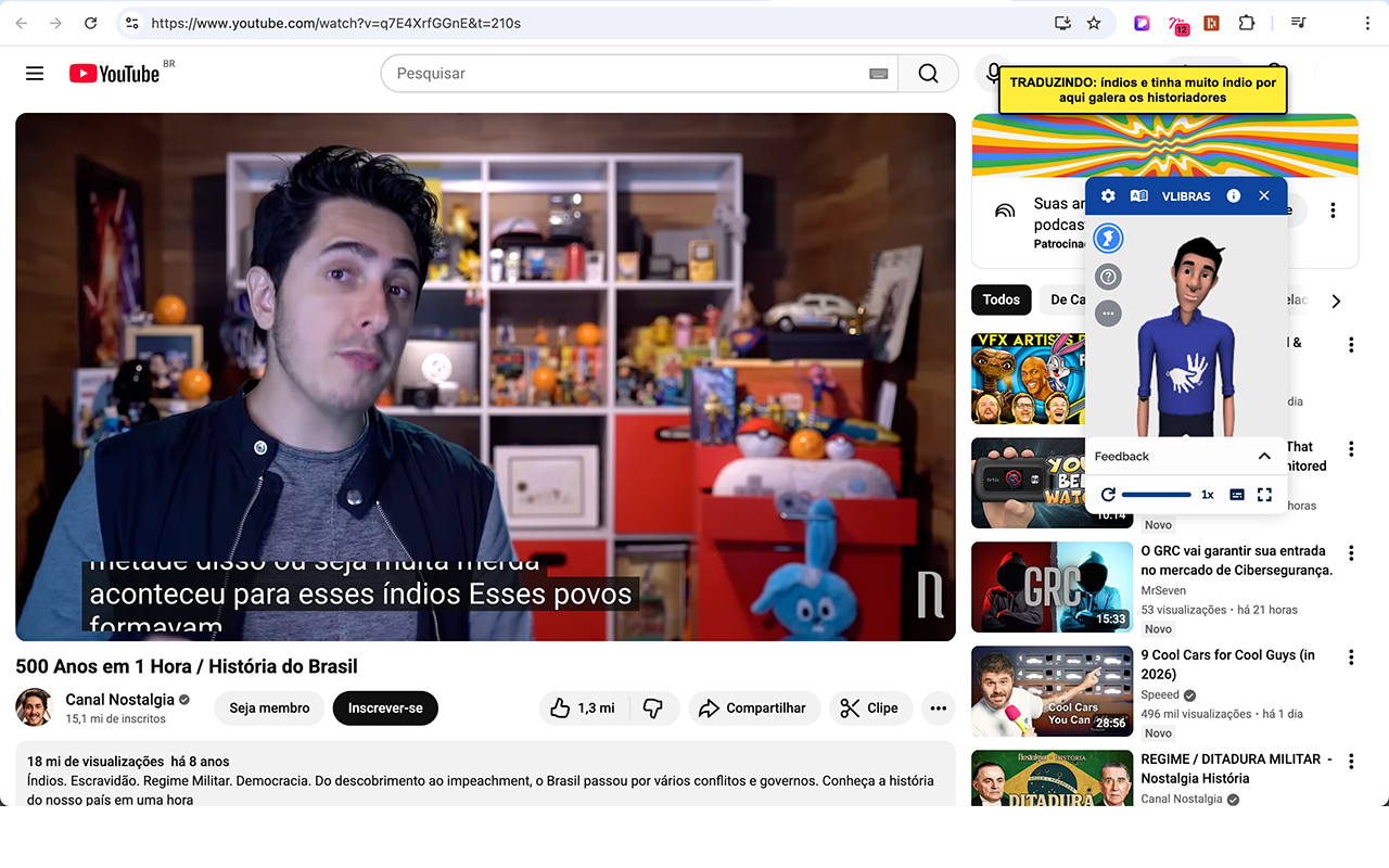 VLibras - Traduz legendas de videos em Libras - 截图 2