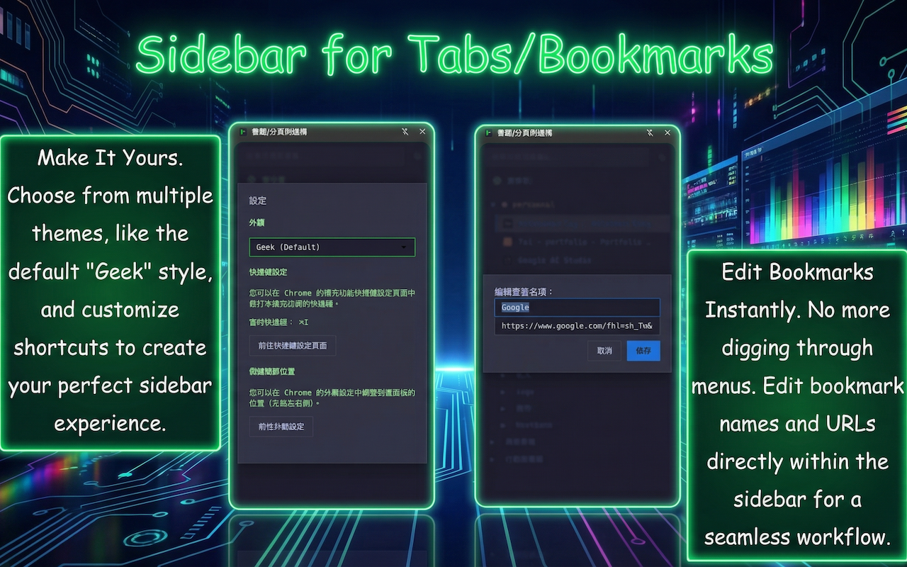 标签页/书签侧边栏 chrome谷歌浏览器插件_扩展第5张截图