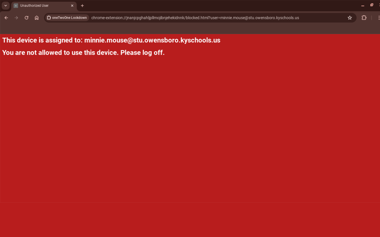 oneTwoOne Lockdown chrome谷歌浏览器插件_扩展第1张截图