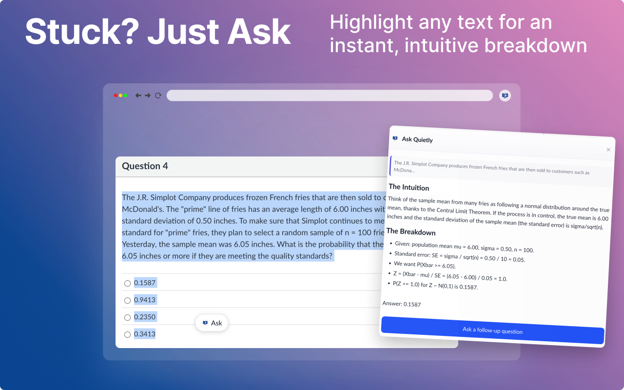 Quietly AI - Study Assistant chrome谷歌浏览器插件_扩展第4张截图
