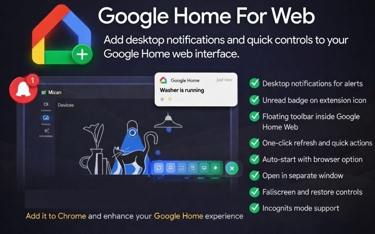 Google Home for Web chrome谷歌浏览器插件_扩展第1张截图