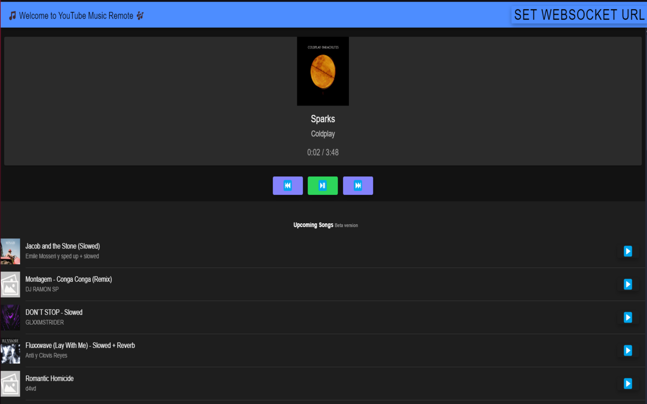 YouTube Music Remote Control chrome谷歌浏览器插件_扩展第1张截图