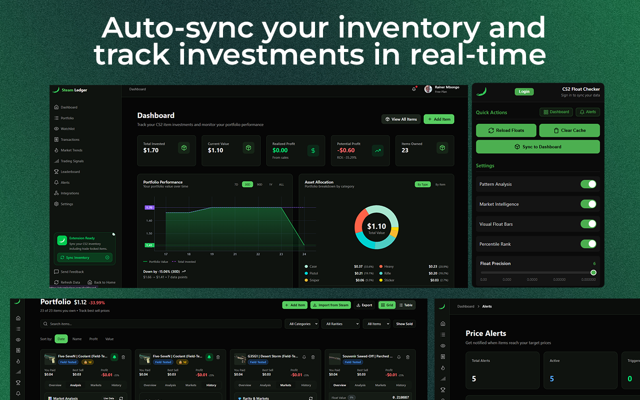 CS2 Float Checker - Trade, Track & Invest | SteamLedger - 截图 1