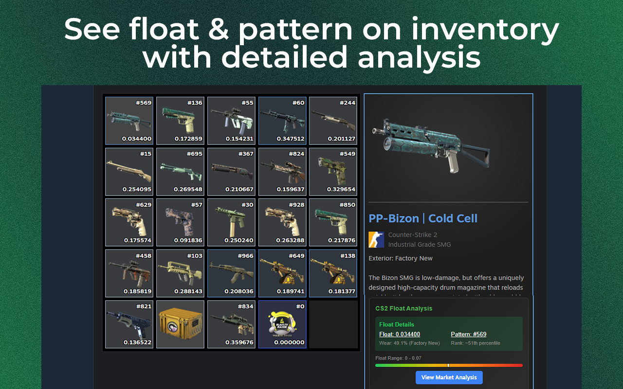 CS2 Float Checker - Trade, Track & Invest | SteamLedger - 截图 3