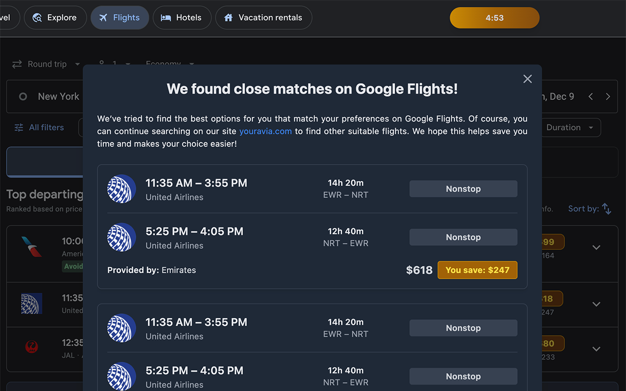 Google Flights Price Hacker – Save More! - 截图 3