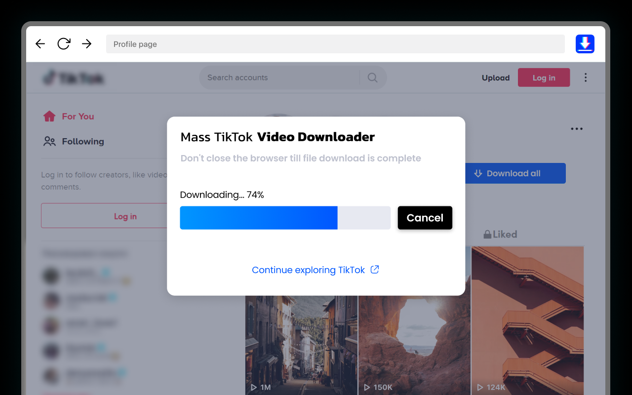 TikTok 视频批量下载器 - 截图 2