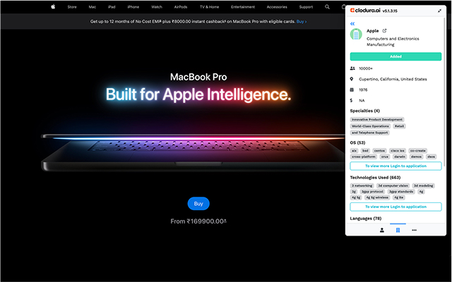 Clodura.AI - Website Researcher - 截图 1