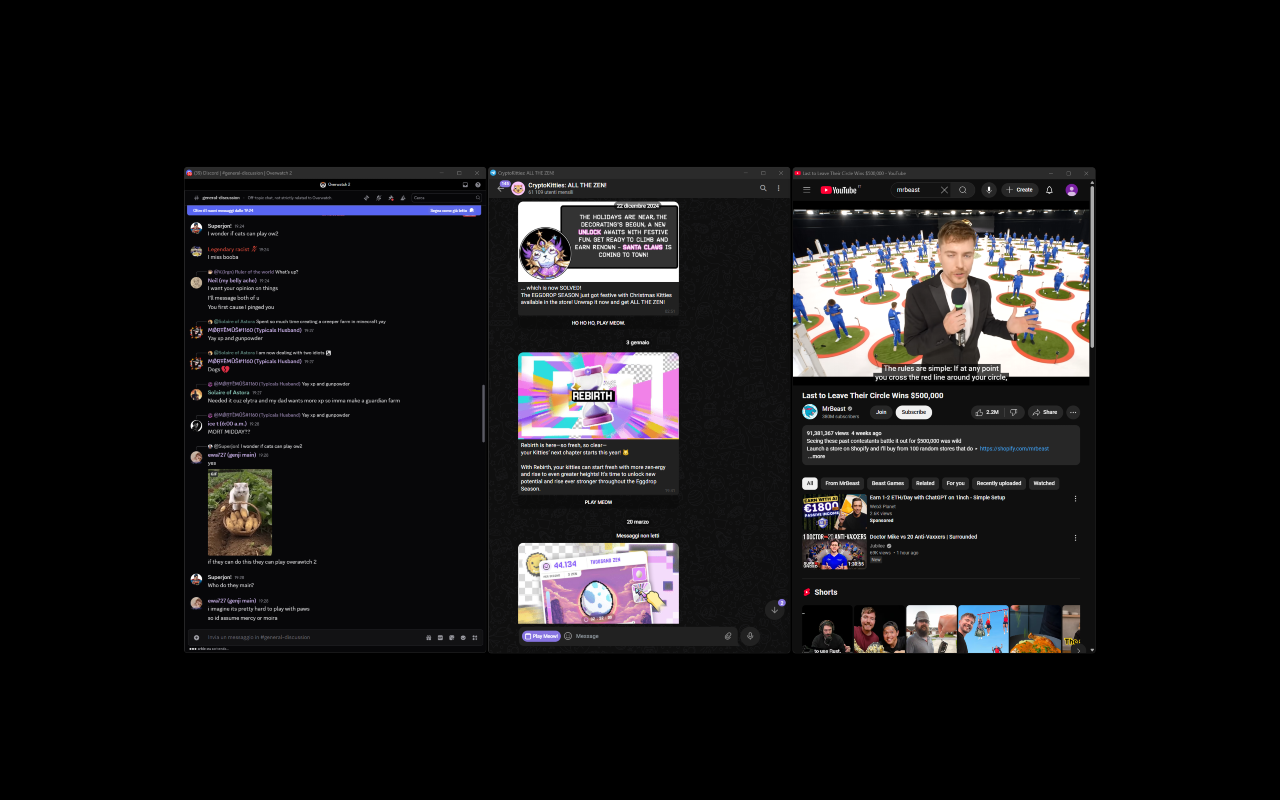 DLite - Split Screen & Popup Windows for Discord, Telegram & Web - 截图 1
