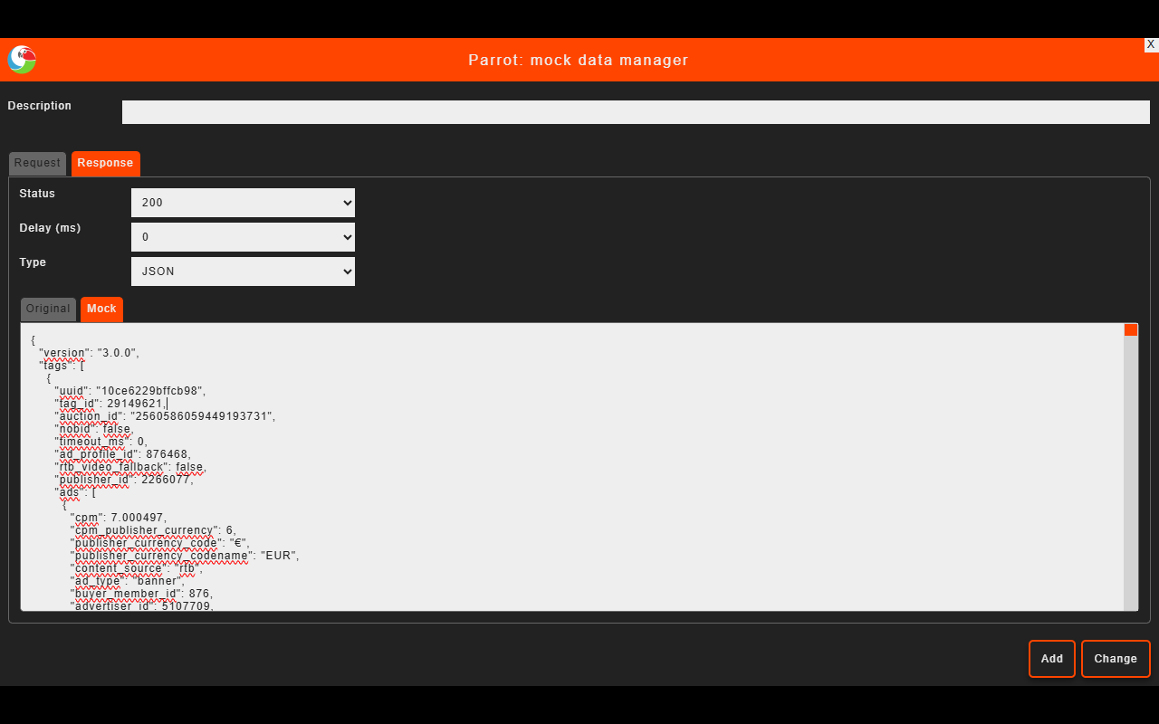 Parrot API mocking - 截图 2