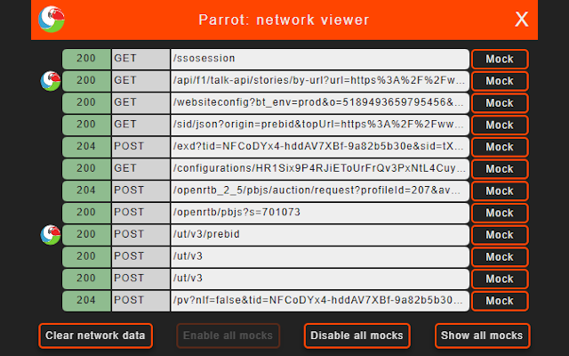 Parrot API mocking - 截图 4