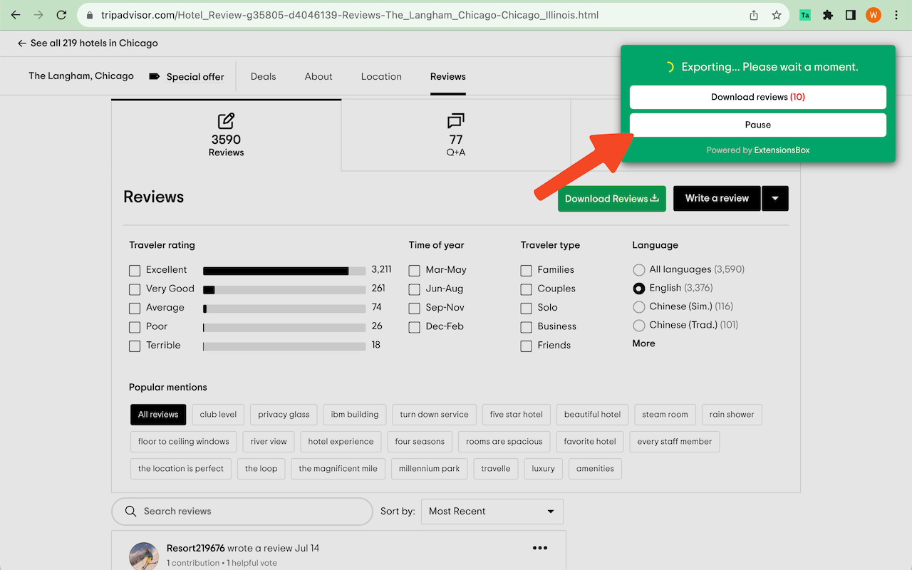 评论采集工具 (适用于 TripAdvisor®) - 截图 2