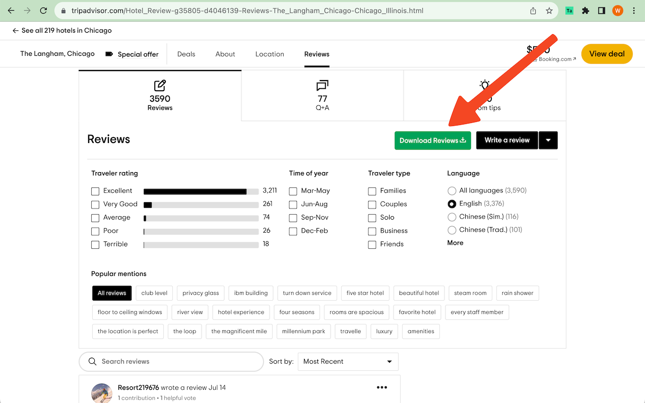评论采集工具 (适用于 TripAdvisor®) - 截图 3
