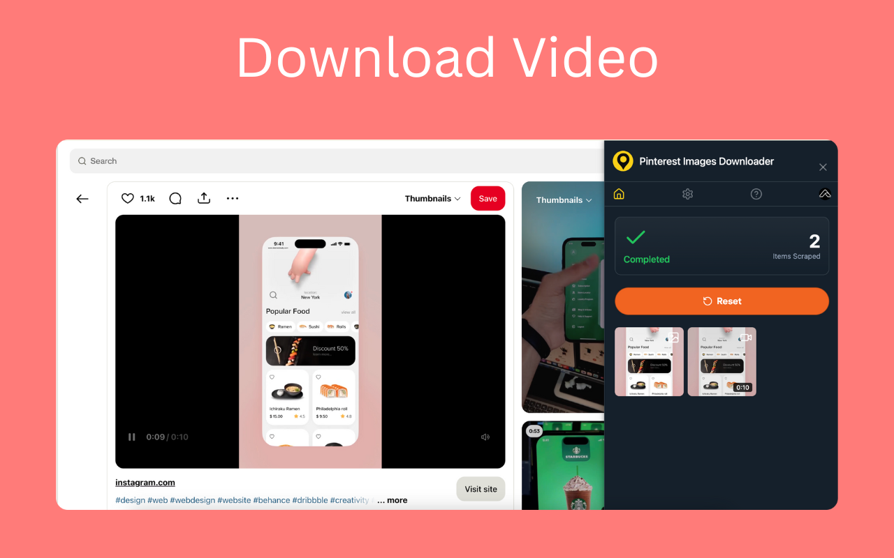 Pinterest Images Downloader - Pinterest Video Downloader - 截图 2
