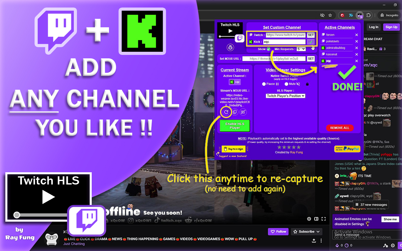Twitch HLS 播放器 (无广告) - 截图 2