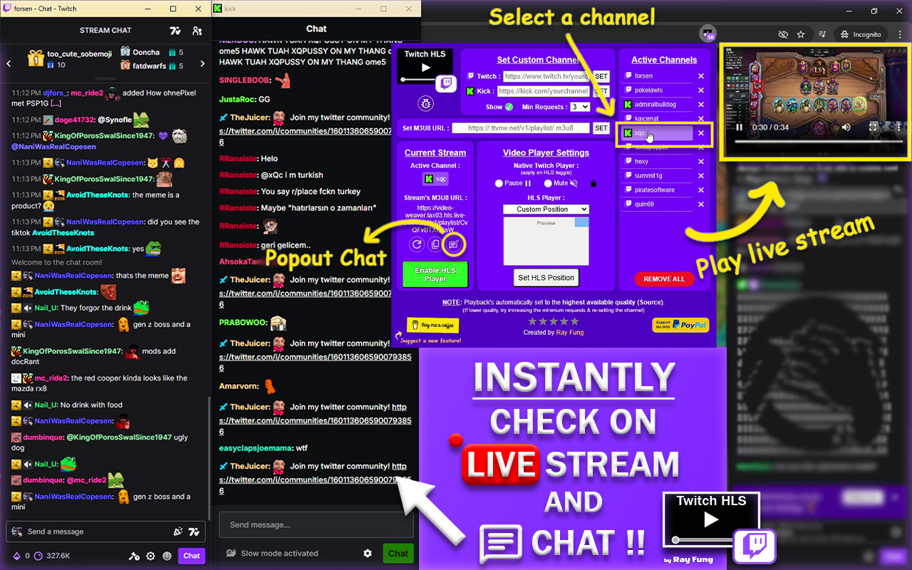 Twitch HLS 播放器 (无广告) - 截图 5