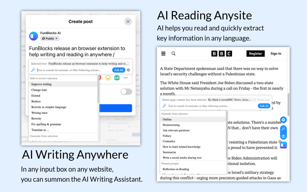 FunBlocks – Your All-in-One AI assistant | Sidebar | Monica - 截图 5