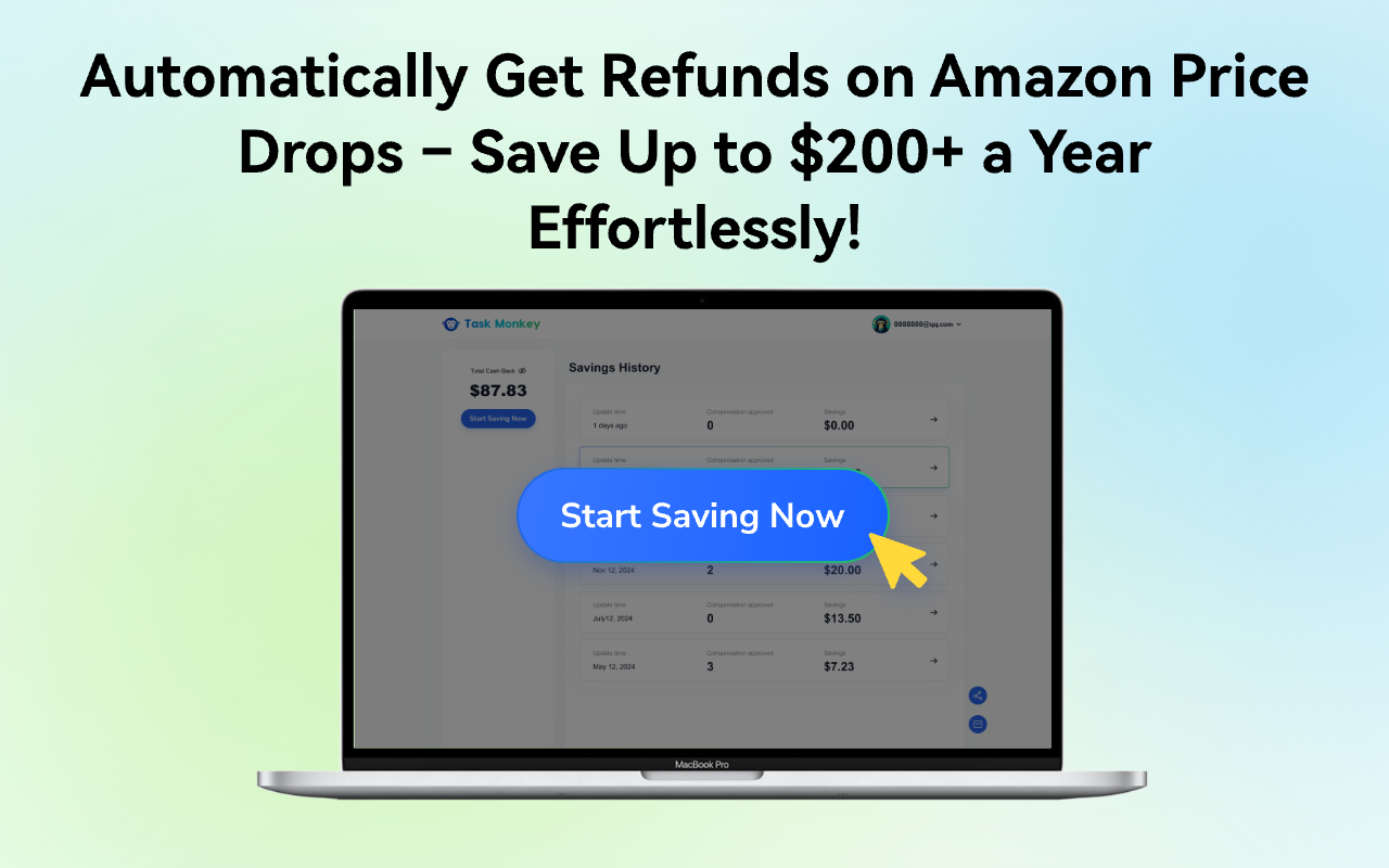 Task Monkey: Get Money Back on Price Drops (Amazon Price Adjustment) - 截图 5