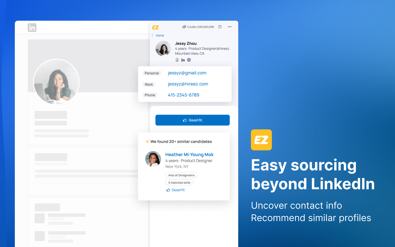 hireEZ for Chrome - Find and Engage Anyone, Anywhere. - 截图 5