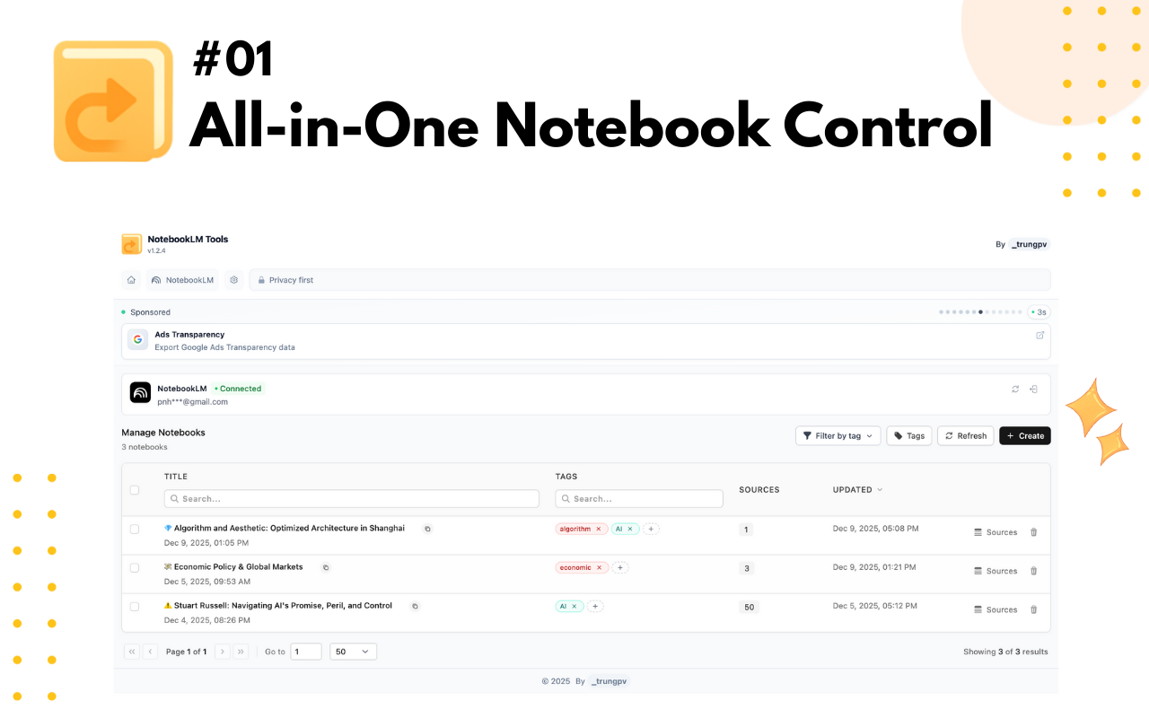 NotebookLM Tools - 截图 3