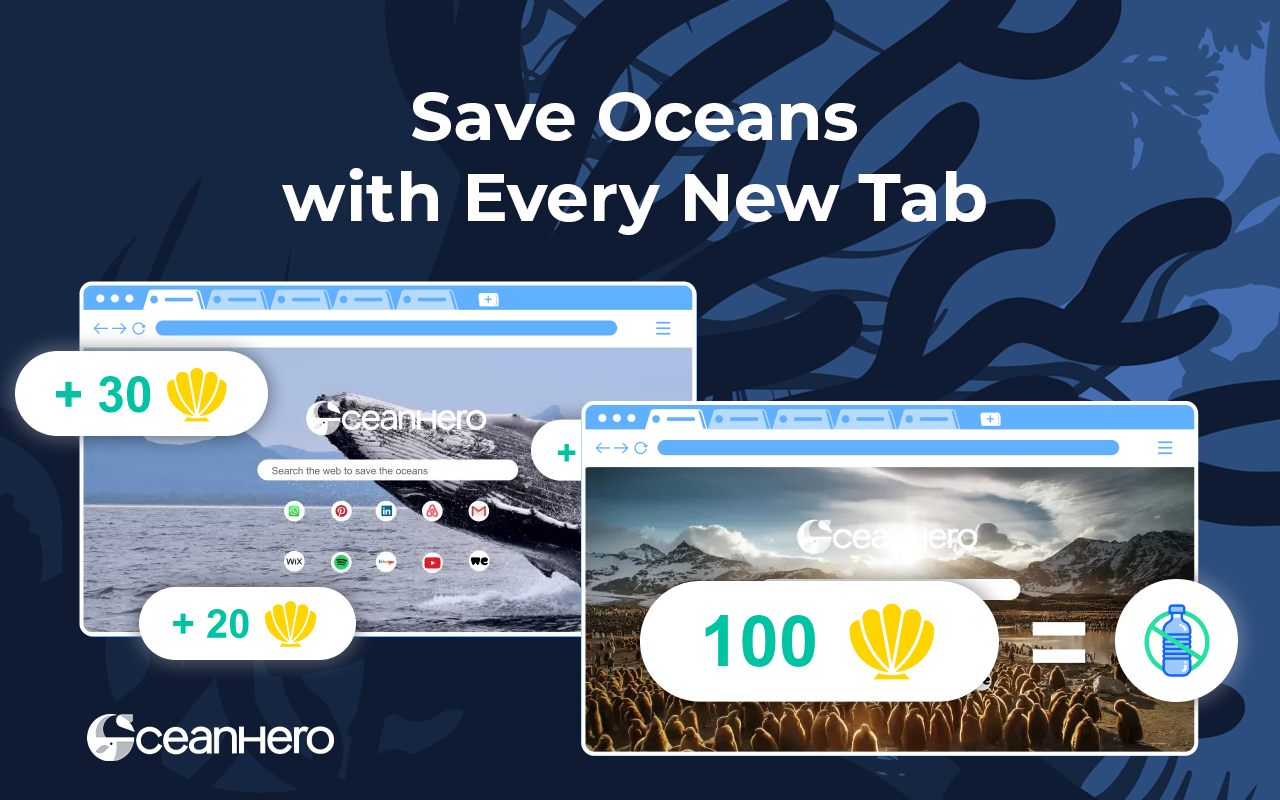 OceanHero: Save Our Oceans with Every New Tab - 截图 4