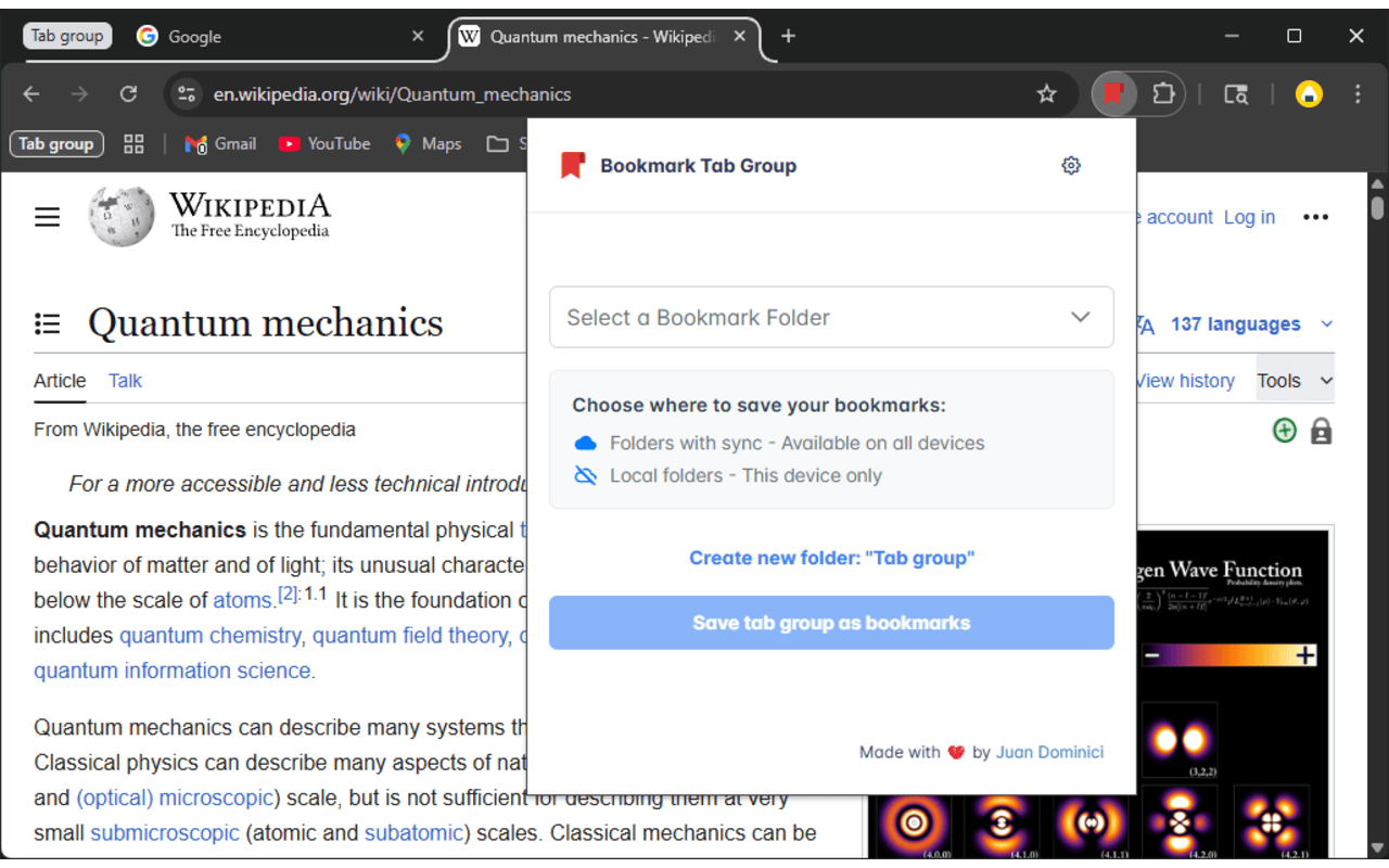 Bookmark Tab Group - 截图 2