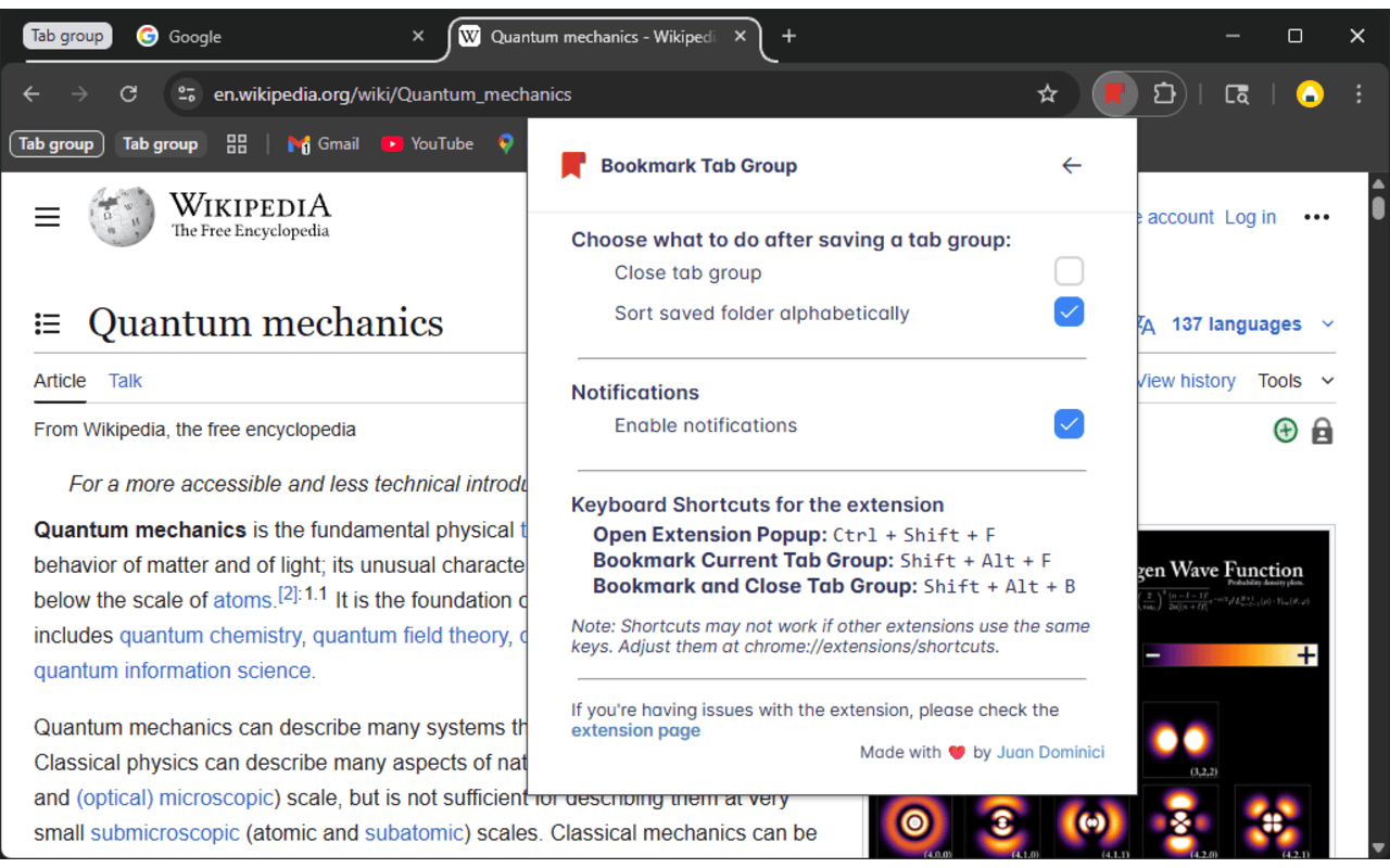 Bookmark Tab Group - 截图 4