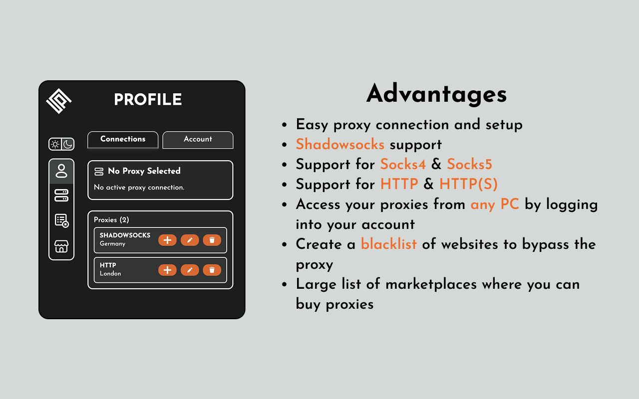 SetProxy - Connect to Shadowsocks/Socks/Http(s) Proxy - 截图 2