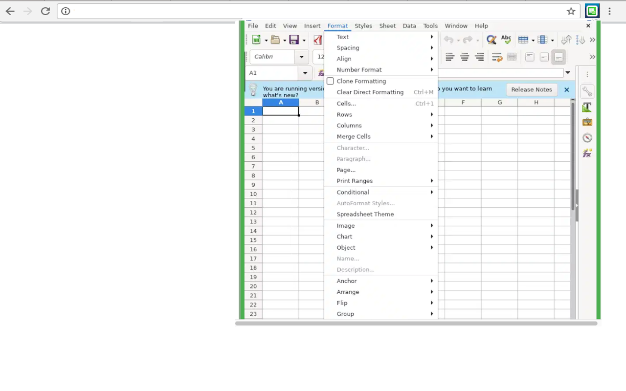 LibreOffice Calc 在线 - 截图 3