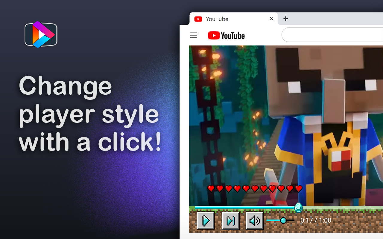 YouTube 播放器的皮肤 - 截图 2