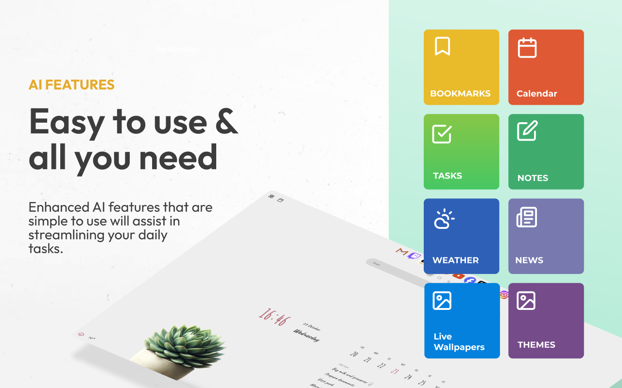 AI New Tab: Calendar, Tasks, ChatGPT - 截图 3
